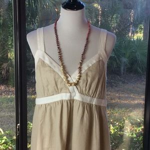 Saks Fifth Ave Threads Linen Shift  Dress Size 8